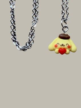 Pompompurin Yellow Character Necklace for Kids Sanrio hello Kitty family